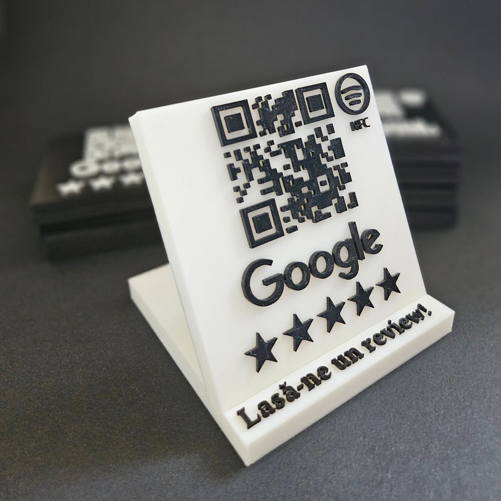 QR & NFC Stand for Google Maps Reviews