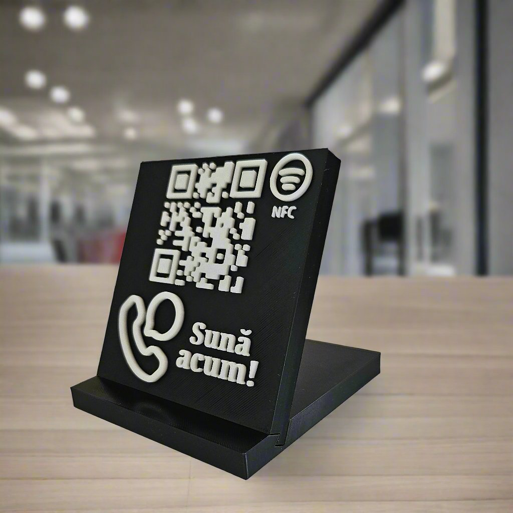 QR & NFC Stand for Direct Call – Instant Contact Access
