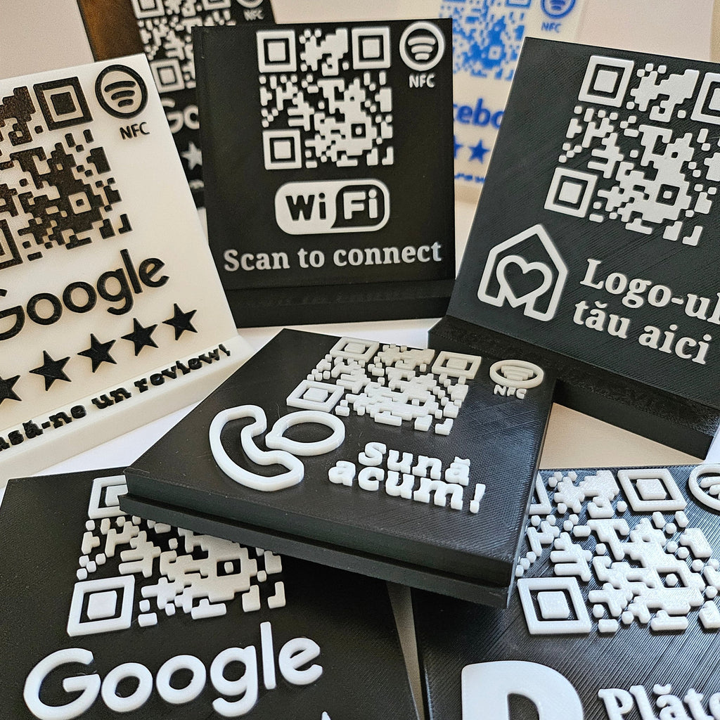 QR & NFC Stand for Instant Wi-Fi Connection