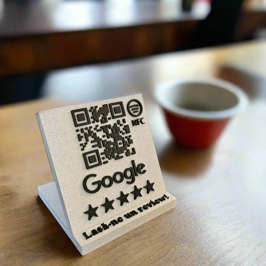 QR & NFC Stand for Google Maps Reviews
