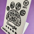 QR & NFC Stand for Google Reviews – Pet-Themed Design for Animal Businesses