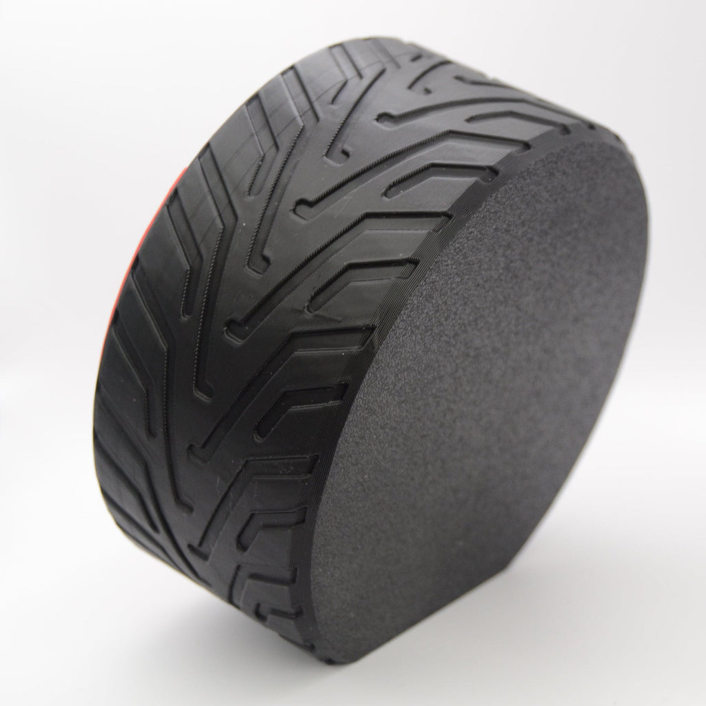 QR & NFC Stand for Google Reviews – F1 Wheel Design in Multiple Colors