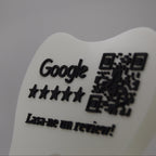QR & NFC Stand for Google Reviews – Tooth-Shaped Design for Dental Clinics