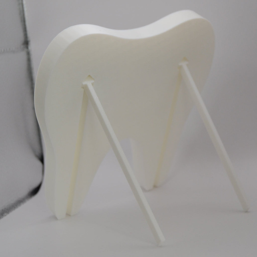 QR & NFC Stand for Google Reviews – Tooth-Shaped Design for Dental Clinics