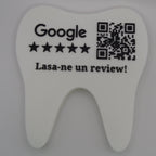 QR & NFC Stand for Google Reviews – Tooth-Shaped Design for Dental Clinics