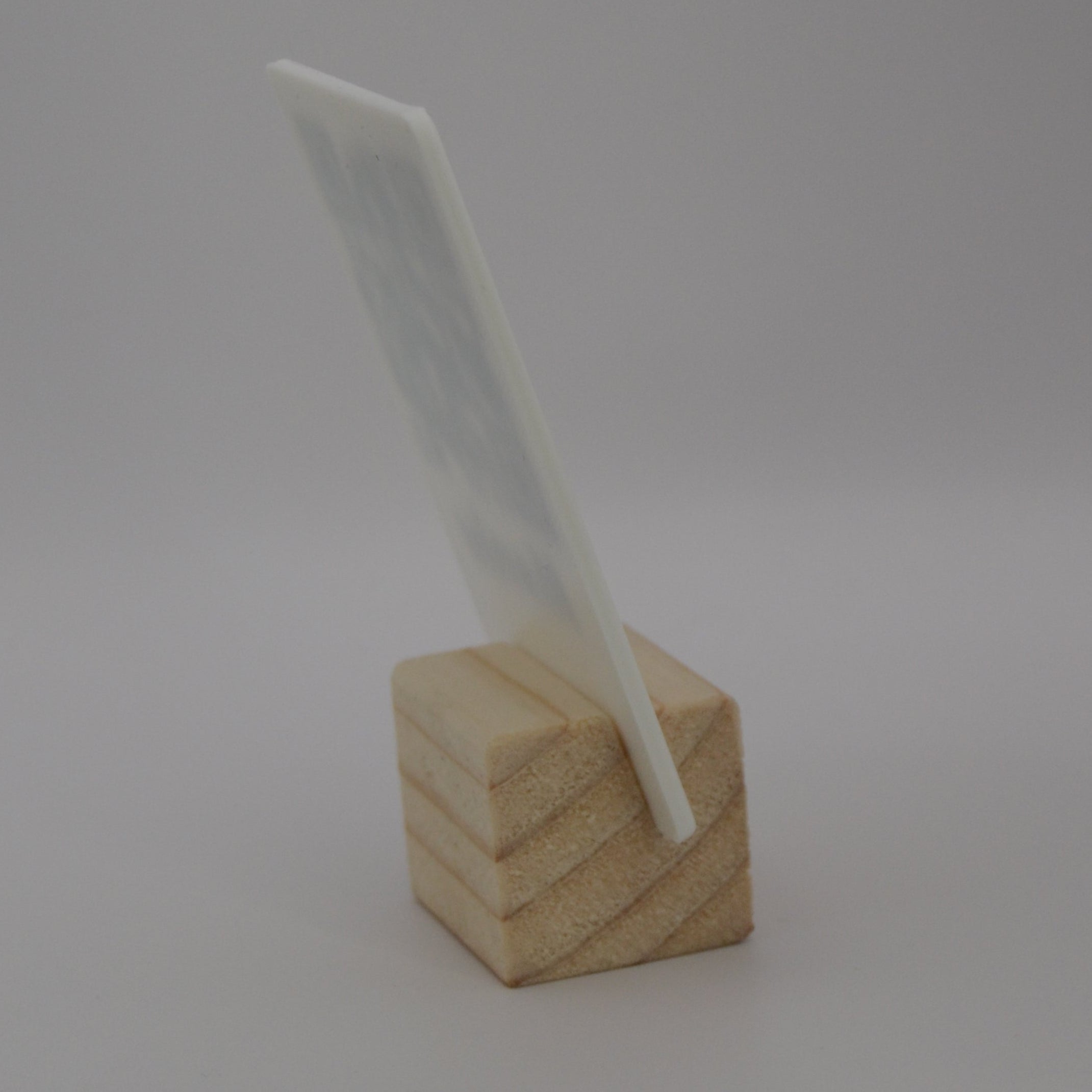 QR Card with Natural Wood Stand – Perfect for Menus and Reservations