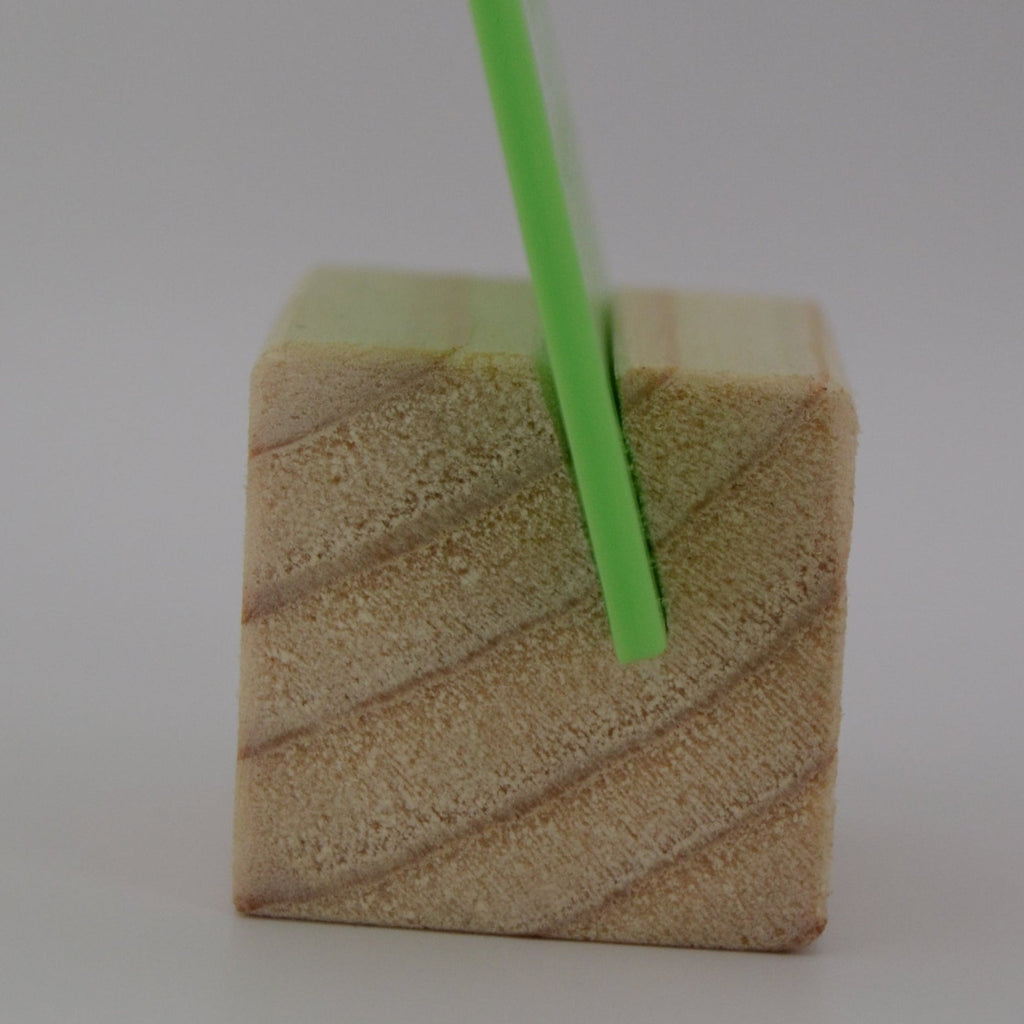 QR Card with Natural Wood Stand – Perfect for Menus and Reservations