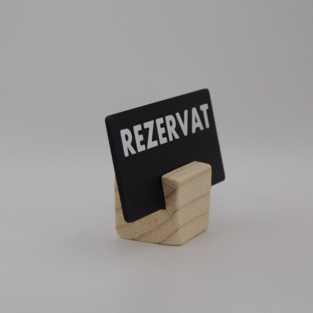 QR Card with Natural Wood Stand – Perfect for Menus and Reservations