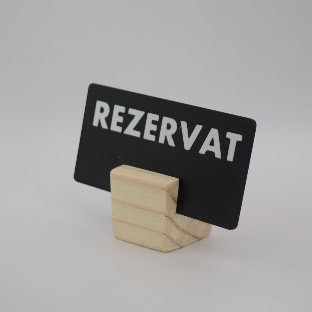 QR Card with Natural Wood Stand – Perfect for Menus and Reservations