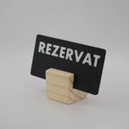 QR Card with Natural Wood Stand – Perfect for Menus and Reservations