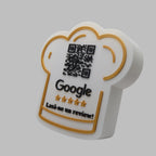 QR Stand for Google Reviews – Chef Design with Integrated NFC