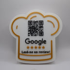 QR Stand for Google Reviews – Chef Design with Integrated NFC