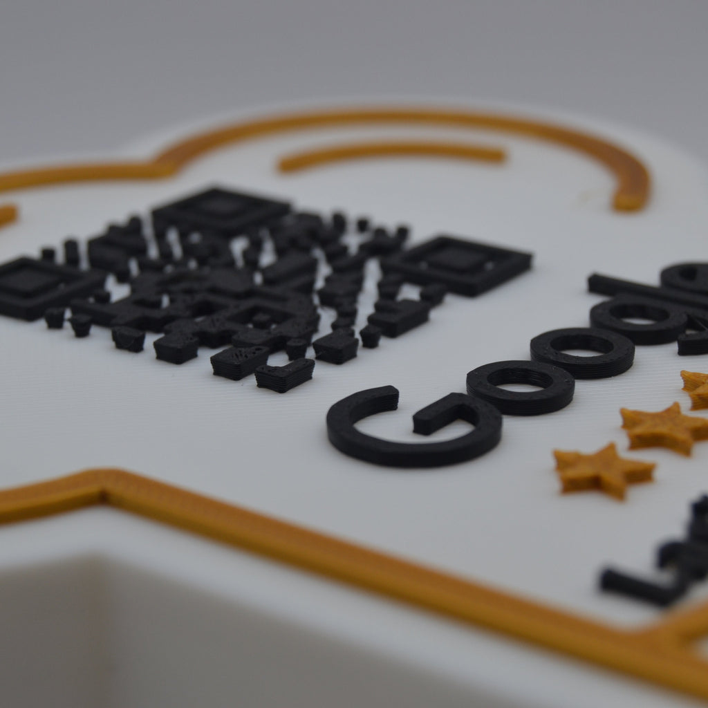 QR Stand for Google Reviews – Chef Design with Integrated NFC