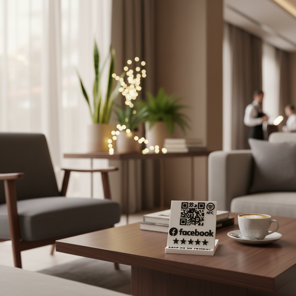 QR code & NFC Stand – Direct Link to Your Facebook Page