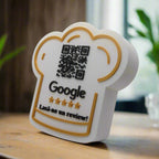 QR Stand for Google Reviews – Chef Design with Integrated NFC