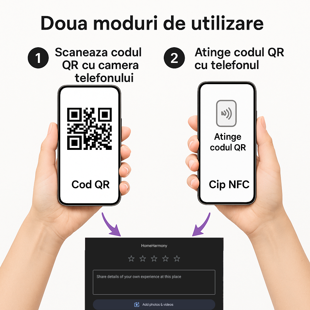 QR & NFC Stand for Google Maps Reviews